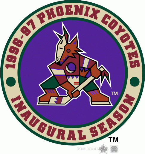 Phoenix Coyotes 1997 Anniversary Logo t shirts iron on transfers v2